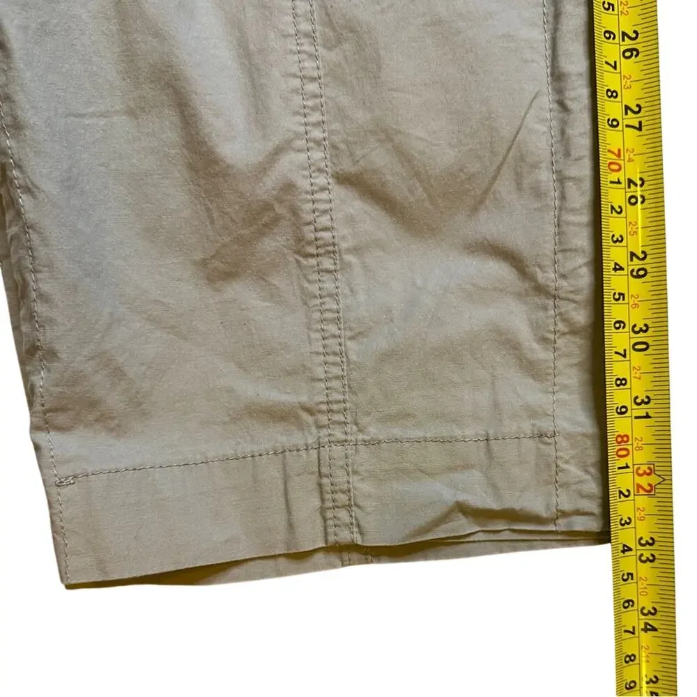 Gray Cargo Capri Pants 14 Coastal Travel Utility Chic Casual - Picture 7 of 9